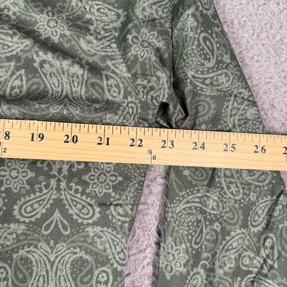 Todd Snyder Olive Bandana Long Sleeve Camp Collar Shirt Mens M Green Stretch NEW - Picture 6 of 16